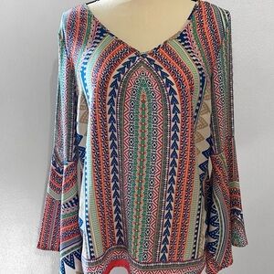 Pink Owl bell sleeves top size M